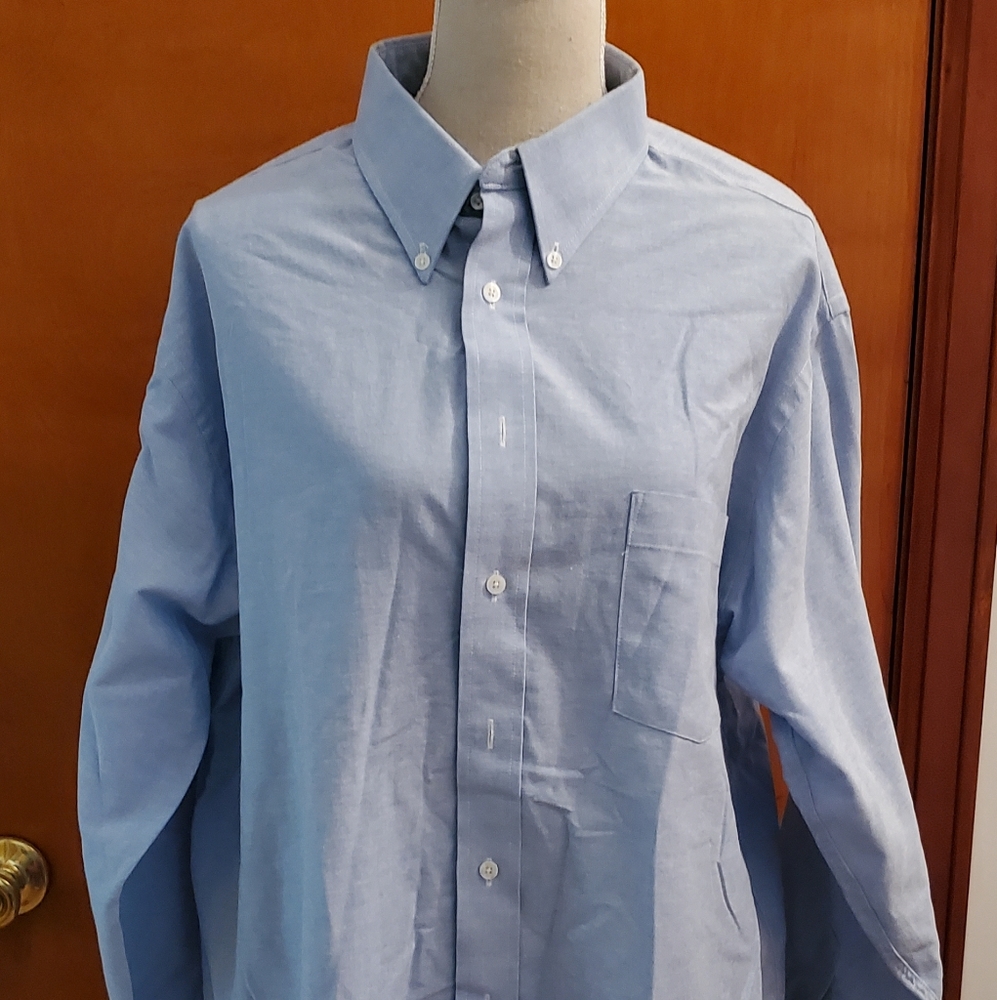 Mens VINTAGE Bill Blass Comfort Flex Dress Shirt 17 1/2, 34/35 EUC